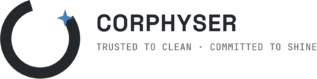 corphyser logo transparent slate steel blue